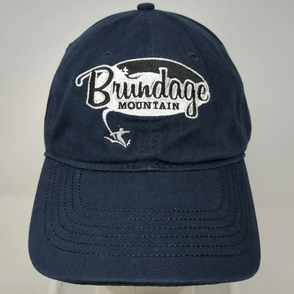 Ouray Brundage Mountain Ski Resort Hat Blue Baseball Cap One Size Strapback